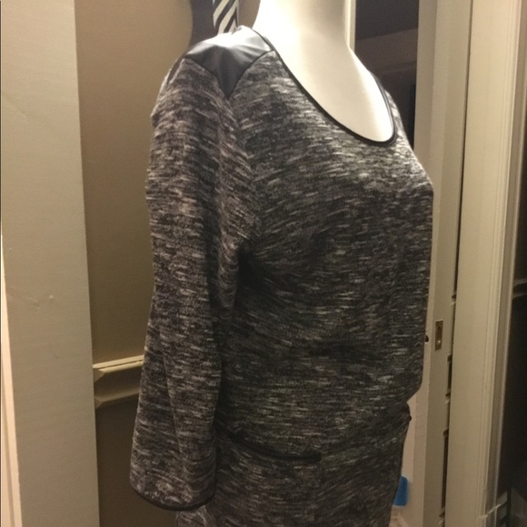 Soft casual houndstooth pattern long tshirt - Picture 2 of 4